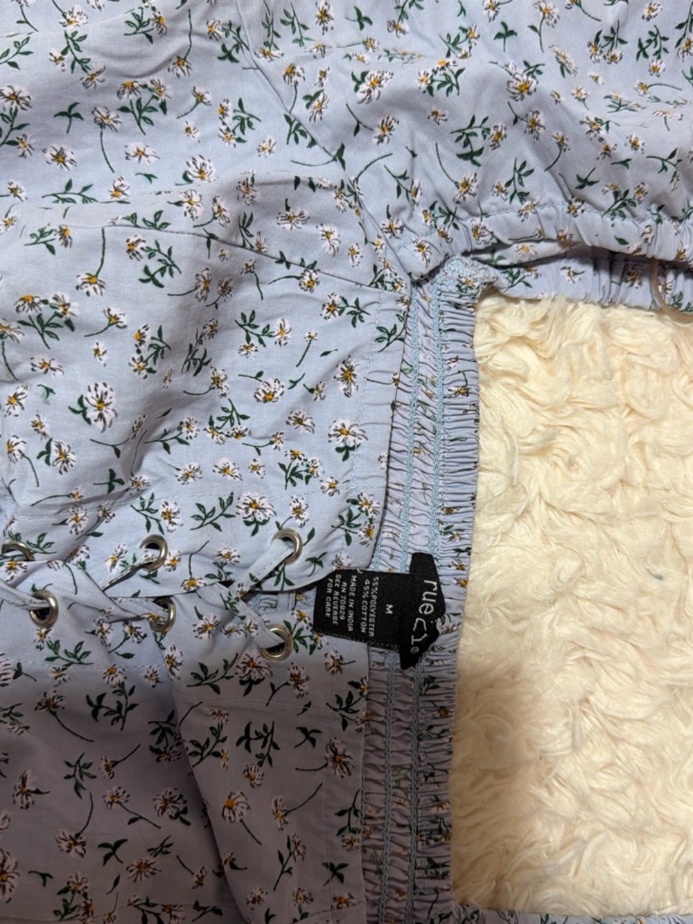 Rue21 Light Blue Floral Elastic-Waist Skirt